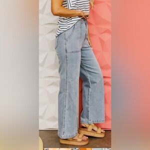 GOGO Women's Straight Leg Jeans - Light Blue